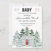 冬をテーマにしたベビーシャワー招待状 招待状 (正面)