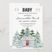 冬をテーマにしたベビーシャワー招待状 招待状 (正面/裏面)