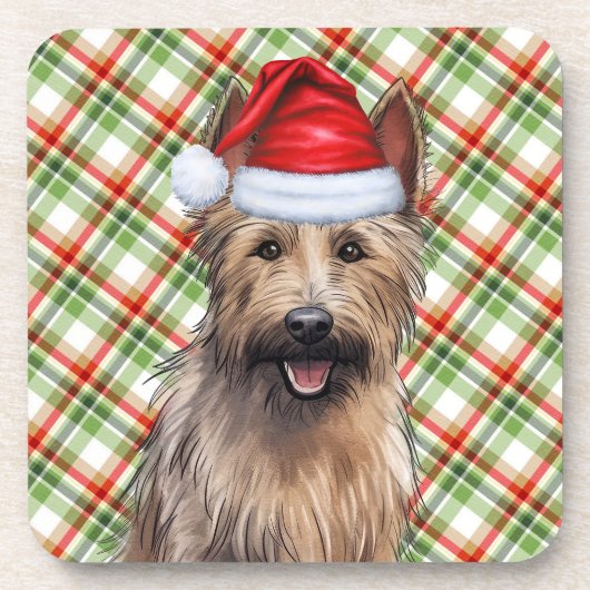 冬をテーマにしたベルガーピカードドッグホリデープライド コースター (正面)