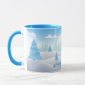 冬をテーマにしたメリークリスマスコンボマグカップ マグカップ (左)