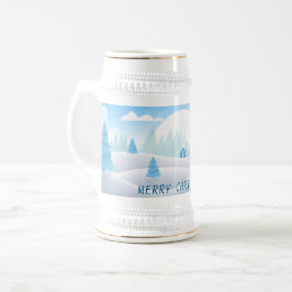 冬をテーマにしたメリークリスマススタイン ビールジョッキ