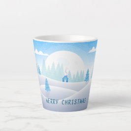 冬をテーマにしたメリークリスマス カフェラテマグ