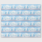 冬をテーマにしたメリークリスマス ラッピングペーパー (フラット)