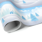 冬をテーマにしたメリークリスマス ラッピングペーパー (ロールコーナー)