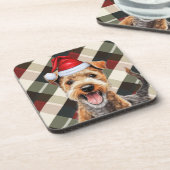 冬をテーマにしたレイクランドテリアホリデイプレイド コースター (左側)