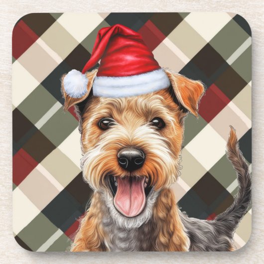 冬をテーマにしたレイクランドテリアホリデイプレイド コースター (正面)