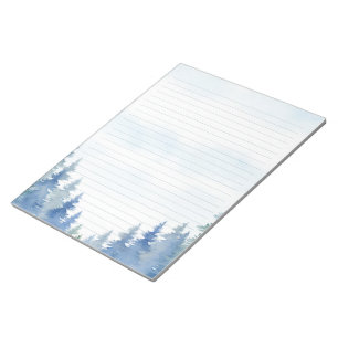 冬をテーマにした松の木がメモ帳に並んでいた ノートパッド