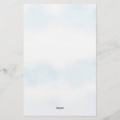 冬をテーマにした松の木が並んだ 便箋 (裏面)