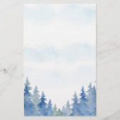 冬をテーマにした松の木は平原 便箋 (正面)