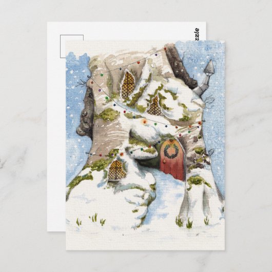 冬をテーマにした水の色。 ポストカード (正面/裏面)