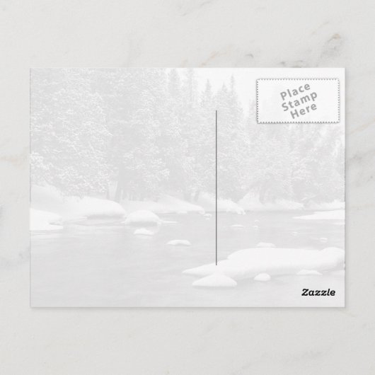 冬をテーマにした白黒の美しいリ凍っていー ポストカード (裏面)