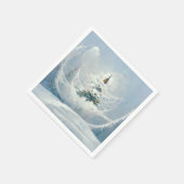 冬をテーマにした紙ナプキンのパーティー。 スタンダードカクテルナプキン (角)