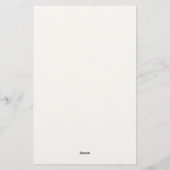 冬をテーマにした緑の松の木が並んだ 便箋 (裏面)