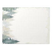 冬をテーマにした緑の松の木の素朴なメモ帳 ノートパッド (正面)