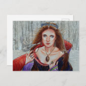 冬をテーマにした「The Passion Bearer」のハガキ シーズンポストカード (正面/裏面)