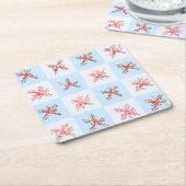 冬を思い出す果物 スクエアペーパーコースター (アングル)