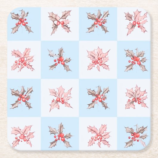 冬を思い出す果物 スクエアペーパーコースター (正面)