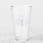 冬を愛する少女かわいい季節のデザイン タンブラーグラス (裏面)