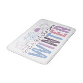 冬を愛する少女かわいい季節のデザイン バスマット (アングル)