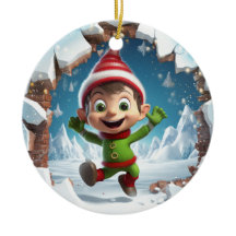 冬を楽しんで幸せなクリスマス小妖精や小人。