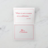 冬を祝う折りたたみ式ホリデーカード シーズンカード (内部)