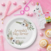 冬アネモネフローラコットンパインベビーシャワー ペーパープレート (パーティー)
