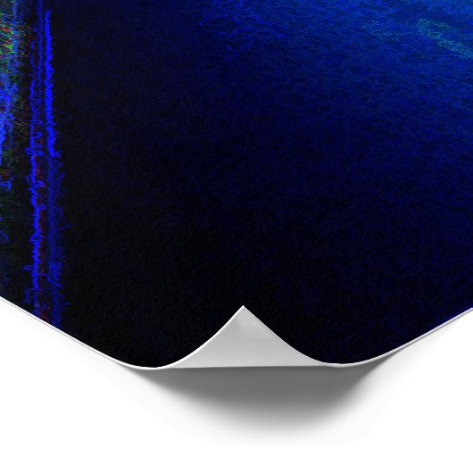 冬アムステルダム運河の夜にボートで ポスター (角)