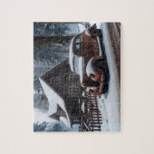 冬アンティーク車パズル ジグソーパズル (縦)