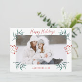 冬エレガントと植物性クリスマスファミリー名 シーズンカード (スタンド正面)