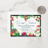 冬エレガントのクリスマスシンプルカード ノートカード (正面/裏面インサイチュ)