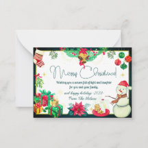 冬エレガントのクリスマスシンプルカード