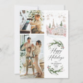 冬エレガントのパリスシーンハッピーホリデー2写真 シーズンカード (正面)