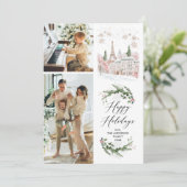 冬エレガントのパリスシーンハッピーホリデー2写真 シーズンカード (スタンド正面)