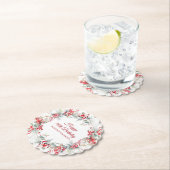 冬エレガントのベリーボタニカル30歳の誕生日 ペーパーコースター (インサイチュ)