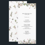 冬エレガントのワイルドフラワーベリ結婚ーのメニュー メニュー<br><div class="desc">私たちエレガントの冬のワイルドフラワーベリー4"x 9"のメニュー結婚は、自然を愛するカップルに最適である。メニューの前面には美しい天然水色のワイルドフラワーと赤のベリーモチーフが並び、メニューの背面には飾、調和のとれた水色のパターンが施され、まとまった表情を見せる。美しい手書き詳細でアクセントモダンを付けた黒い手書き文字をパーソナライズ。スイートはこちら： https://www.zazzle.com/collections/winter_wildflower_berry_wedding-119228212444216983一致連絡製品のデザイナー著作権Anastasia Surridge for エレガント招待状，全著作権所有。</div>