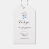 冬エレガントのワンダーランド雪結婚片 ギフトタグ (裏面)