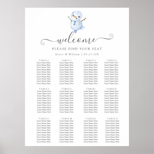 冬エレガントのワンダーランド雪結婚片 ポスター (正面)