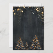 冬エレガントの企業のクリスマスディナーパーティー 招待状 (裏面)