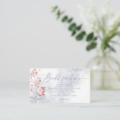 冬エレガントの埃の多い青い本ベビーチケット エンクロージャーカード (スタンド正面)