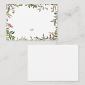 冬エレガントの山花のベ結婚リーの護衛 プレイスカード (正面/裏面)