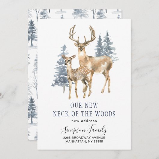 冬エレガントの森の新しい首が動く 案内状 (正面/裏面)