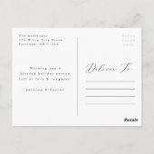 冬エレガントの紅葉フレーム |休日の写真 ポストカード (裏面)