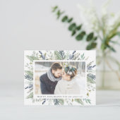 冬エレガントの紅葉フレーム |休日の写真 ポストカード (スタンド正面)