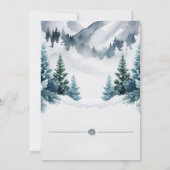 冬エレガントの結婚式招待状 招待状 (裏面)