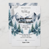 冬エレガントの結婚式招待状 招待状 (正面/裏面)