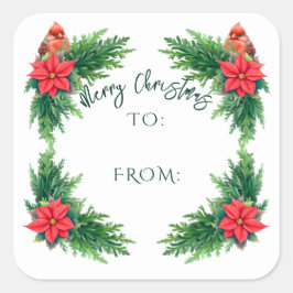 冬エレガントの緑 スクエアシール