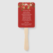 冬エレガントの赤いバラと緑結婚の | ハンドファン (裏面)