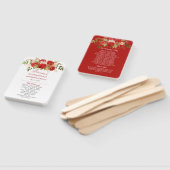 冬エレガントの赤いバラと緑結婚の | ハンドファン (組立なし)