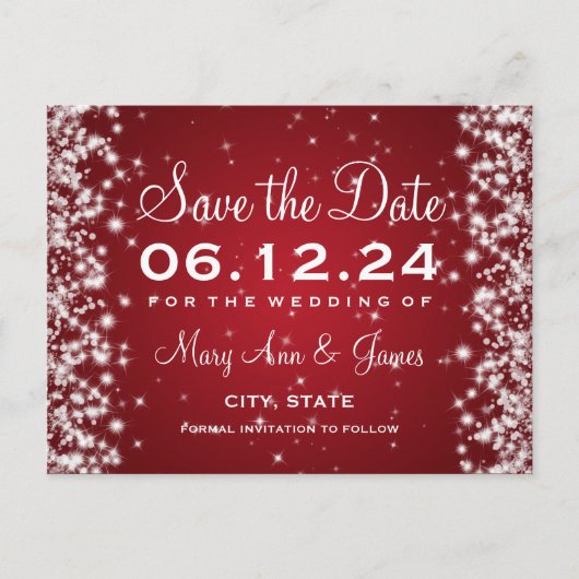 冬エレガントの輝きを赤く保つ 案内ポストカード (正面)