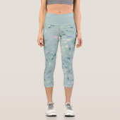 冬エレガントの青 カプリレギンス (正面)